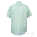 Camisa casual estampada de algodón transpirable de alta calidad para hombres